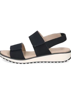 Caprice Sandalen^Leder-Keilsandaletten in Dunkelblau