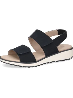 Caprice Sandalen^Leder-Keilsandaletten in Dunkelblau