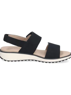 Caprice Sandalen^Leder-Keilsandaletten in Dunkelblau