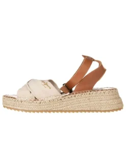 Pepe Jeans FOOTWEAR Sandalen^Leder-Keilsandaletten in Hellbraun/ Beige