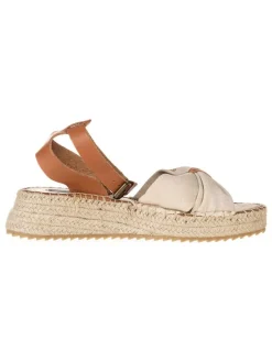 Pepe Jeans FOOTWEAR Sandalen^Leder-Keilsandaletten in Hellbraun/ Beige
