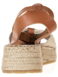 Pepe Jeans FOOTWEAR Sandalen^Leder-Keilsandaletten in Hellbraun/ Beige