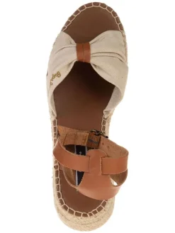 Pepe Jeans FOOTWEAR Sandalen^Leder-Keilsandaletten in Hellbraun/ Beige