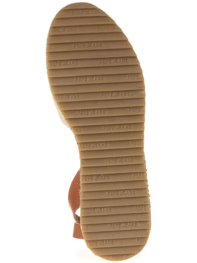 Pepe Jeans FOOTWEAR Sandalen^Leder-Keilsandaletten in Hellbraun/ Beige