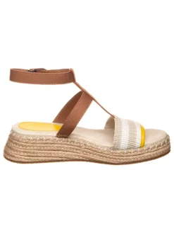 Tommy Hilfiger Shoes Sandalen^Leder-Keilsandaletten in Hellbraun