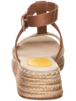 Tommy Hilfiger Shoes Sandalen^Leder-Keilsandaletten in Hellbraun