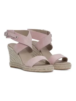 Ilse Jacobsen Sandalen^Leder-Keilsandaletten in Rosa