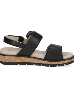 Caprice Sandalen^Leder-Keilsandaletten in Schwarz