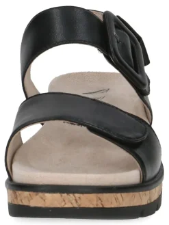 Caprice Sandalen^Leder-Keilsandaletten in Schwarz