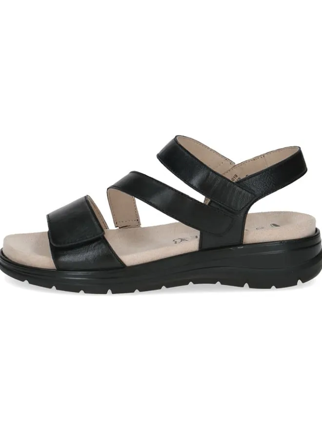 Caprice Sandalen^Leder-Keilsandaletten in Schwarz