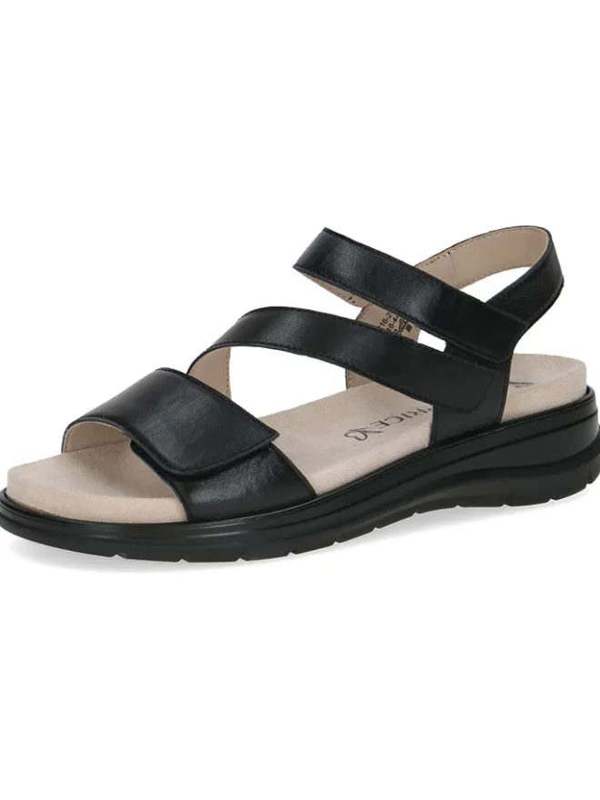 Caprice Sandalen^Leder-Keilsandaletten in Schwarz