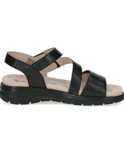 Caprice Sandalen^Leder-Keilsandaletten in Schwarz