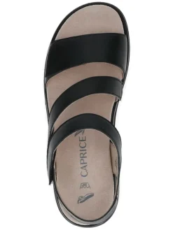 Caprice Sandalen^Leder-Keilsandaletten in Schwarz