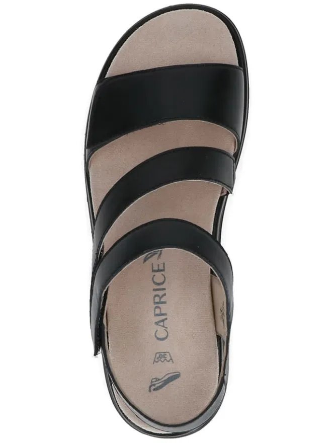 Caprice Sandalen^Leder-Keilsandaletten in Schwarz