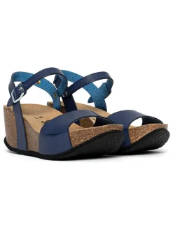 Sunbay Sandalen^Leder-Keilsandaletten "Mateo" in Dunkelblau