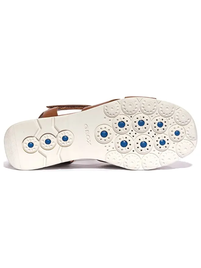 Leder-Keilsandaletten "Spherica EC6" in Hellbraun>Geox