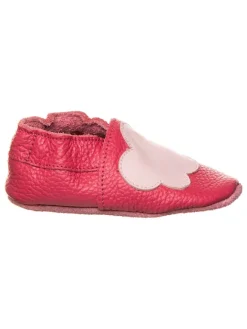 Leder-Krabbelschuhe in Pink>lamino Best