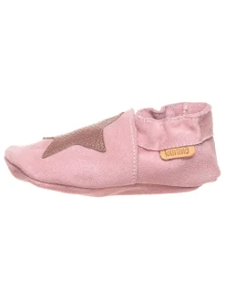 Leder-Krabbelschuhe in Rosa>lamino New