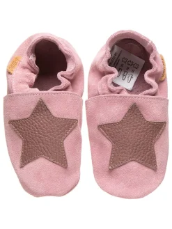 Leder-Krabbelschuhe in Rosa><noscript><img width=