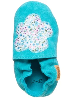 lamino Krabbelschuhe^Leder-Krabbelschuhe in Türkis