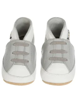 Leder-Krabbelschuhe "Sneakers" in Grau>Lait et Miel Hot