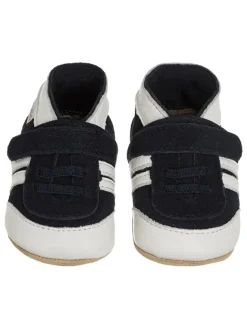 Lait et Miel Krabbelschuhe^Leder-Krabbelschuhe "Sneakers" in Dunkelblau