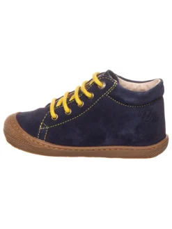 Naturino Lauflernschuhe^Leder-Lauflernschuhe "Coco" in Dunkelblau/ Gelb