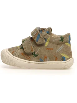 Leder-Lauflernschuhe "Cocoon" in Khaki>Naturino Best