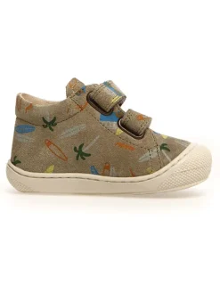 Leder-Lauflernschuhe "Cocoon" in Khaki>Naturino Best