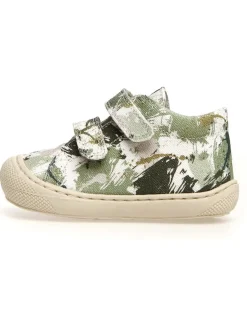 Leder-Lauflernschuhe "Cocoon" in Khaki>Naturino