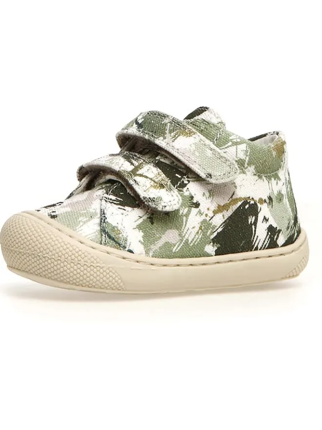 Leder-Lauflernschuhe "Cocoon" in Khaki>Naturino