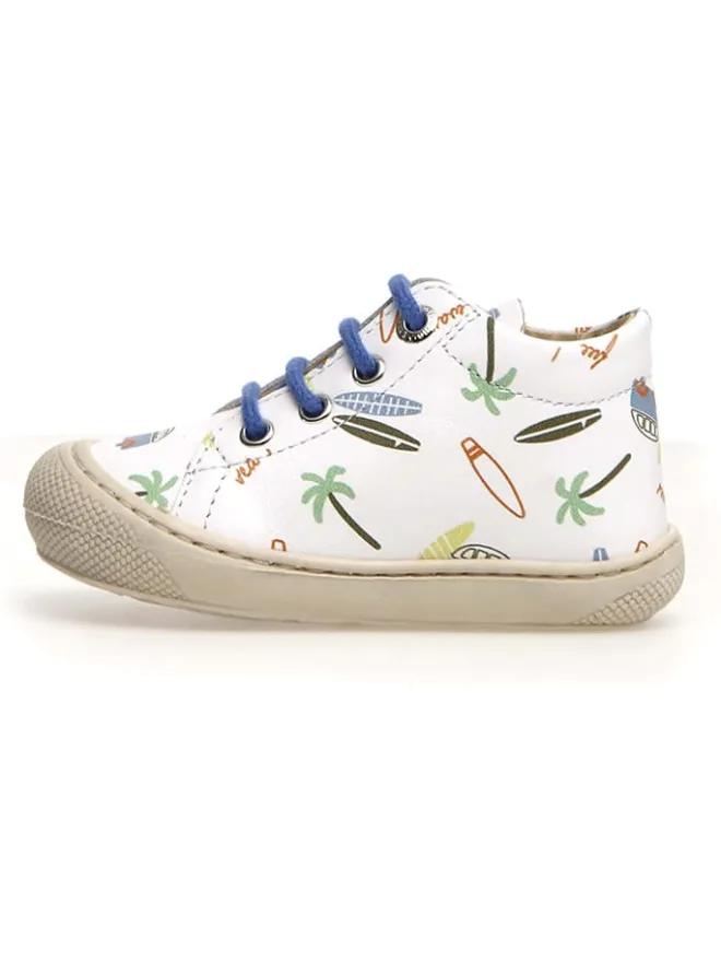 Naturino Lauflernschuhe^Leder-Lauflernschuhe "Cocoon" in Weiß/ Dunkelblau
