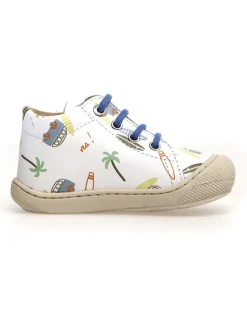 Naturino Lauflernschuhe^Leder-Lauflernschuhe "Cocoon" in Weiß/ Dunkelblau