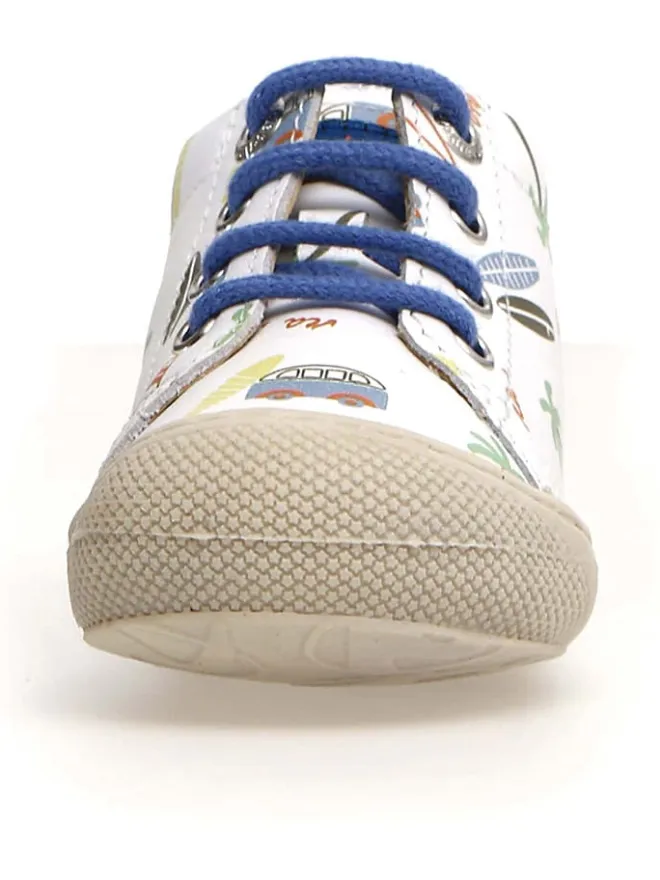 Naturino Lauflernschuhe^Leder-Lauflernschuhe "Cocoon" in Weiß/ Dunkelblau