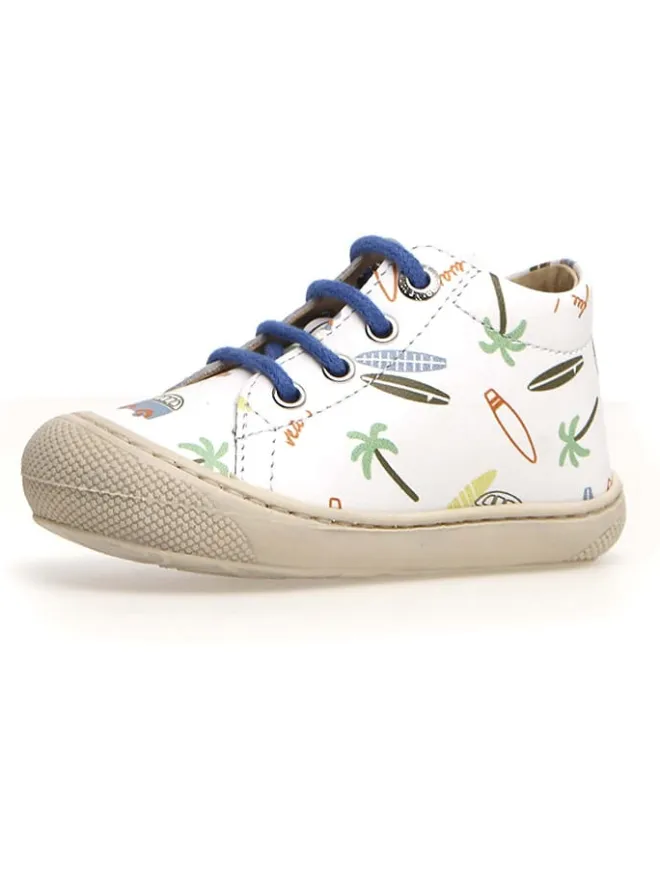 Naturino Lauflernschuhe^Leder-Lauflernschuhe "Cocoon" in Weiß/ Dunkelblau