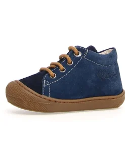 Naturino Lauflernschuhe^Leder-Lauflernschuhe "Cocoon" in Dunkelblau/ Hellbraun