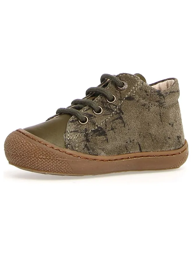 Leder-Lauflernschuhe "Cocoon" in Grün>Naturino