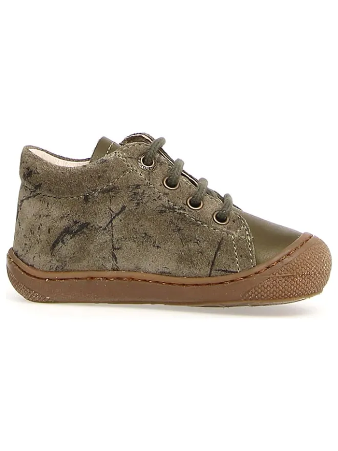Leder-Lauflernschuhe "Cocoon" in Grün>Naturino