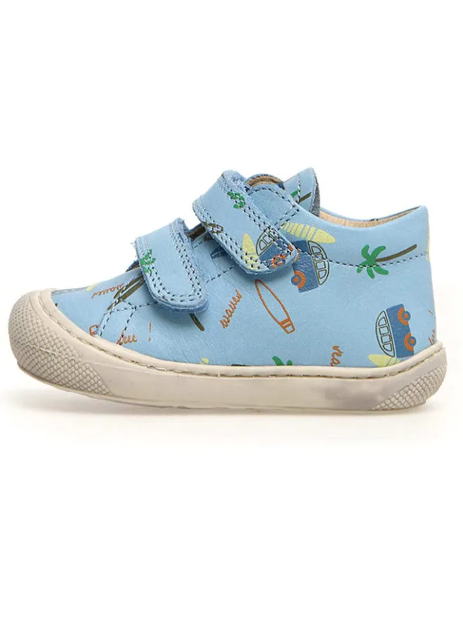 Leder-Lauflernschuhe "Cocoon" in Hellblau>Naturino Clearance