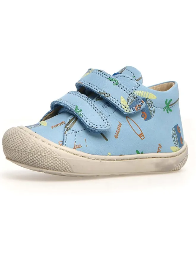 Leder-Lauflernschuhe "Cocoon" in Hellblau>Naturino Clearance