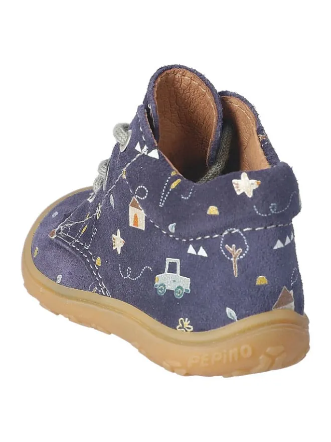 Leder-Lauflernschuhe "Dots" in Dunkelblau>PEPINO Sale
