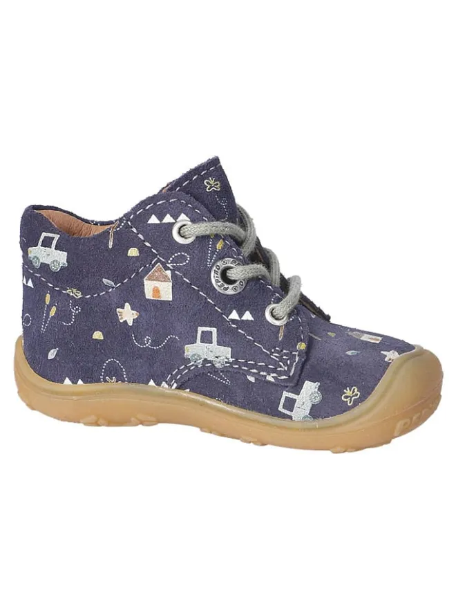 Leder-Lauflernschuhe "Dots" in Dunkelblau>PEPINO Sale