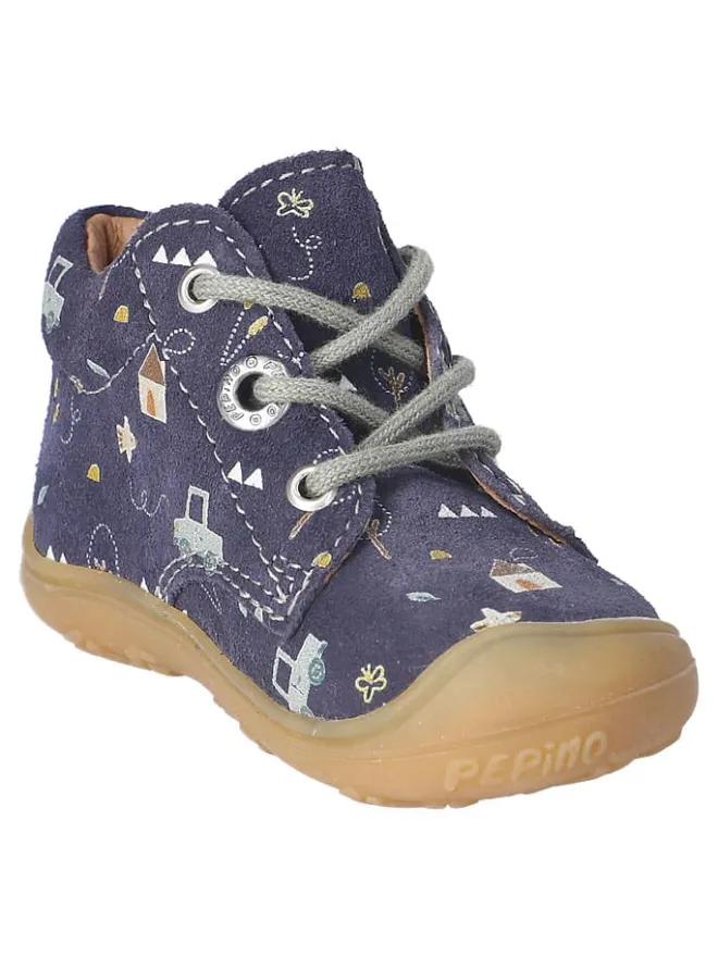 Leder-Lauflernschuhe "Dots" in Dunkelblau>PEPINO Sale