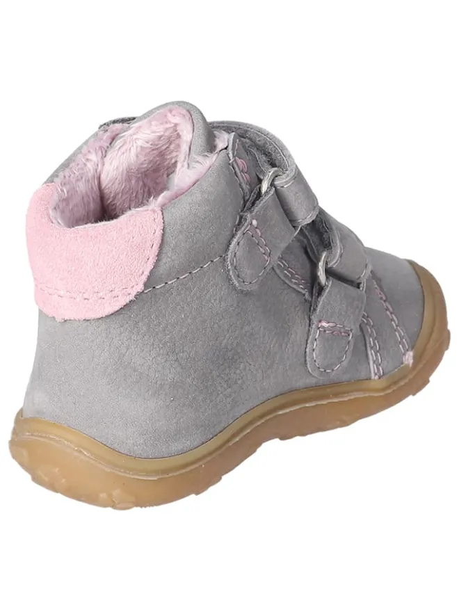 Leder-Lauflernschuhe "Gedo" in Grau/ Rosa>PEPINO