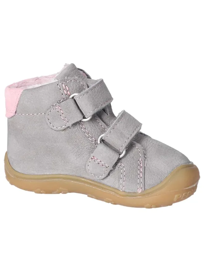 Leder-Lauflernschuhe "Gedo" in Grau/ Rosa>PEPINO