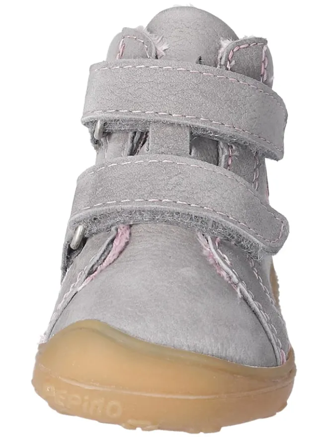 Leder-Lauflernschuhe "Gedo" in Grau/ Rosa>PEPINO
