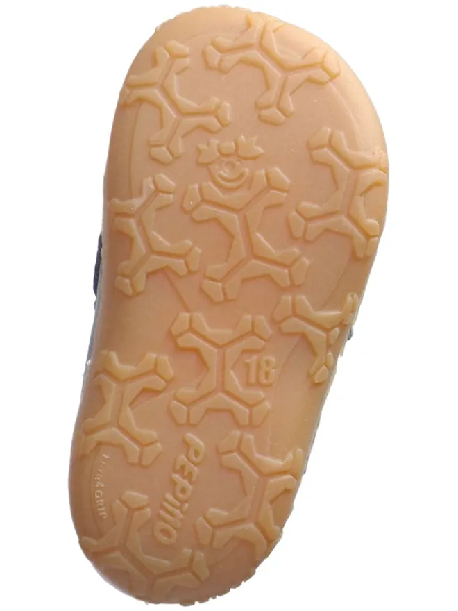 Leder-Lauflernschuhe "Gedo" in Grau/ Rosa>PEPINO