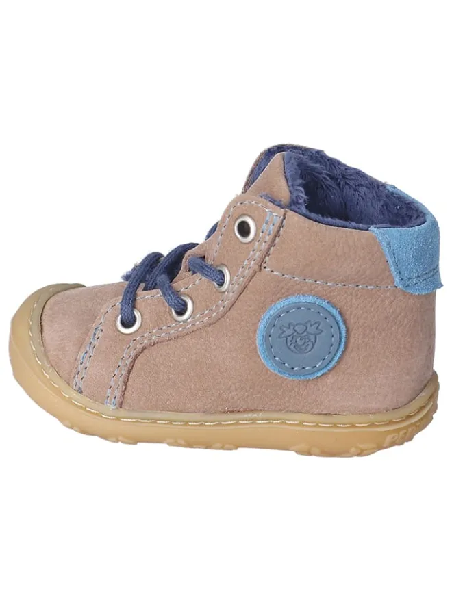 Leder-Lauflernschuhe "Georgie" in Beige/ Blau>PEPINO Online