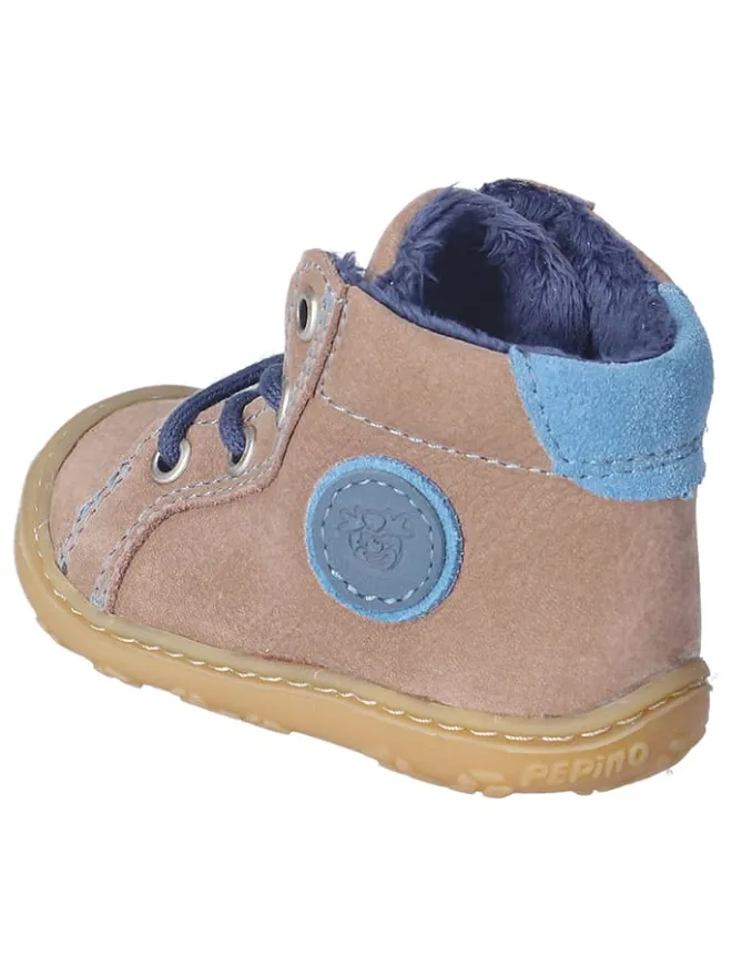 Leder-Lauflernschuhe "Georgie" in Beige/ Blau>PEPINO Online