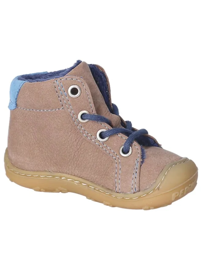 Leder-Lauflernschuhe "Georgie" in Beige/ Blau>PEPINO Online